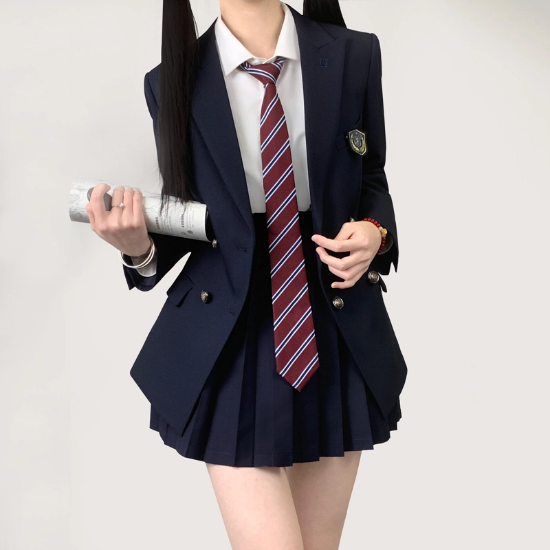 木村叔 夏季学院风女学生双排扣西服套装外套 女款