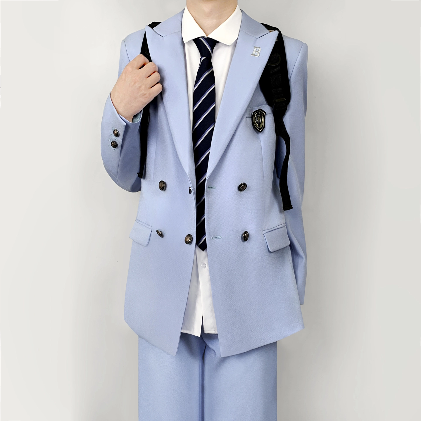 木村叔 学院风双排扣校供感制服西装 男女同款