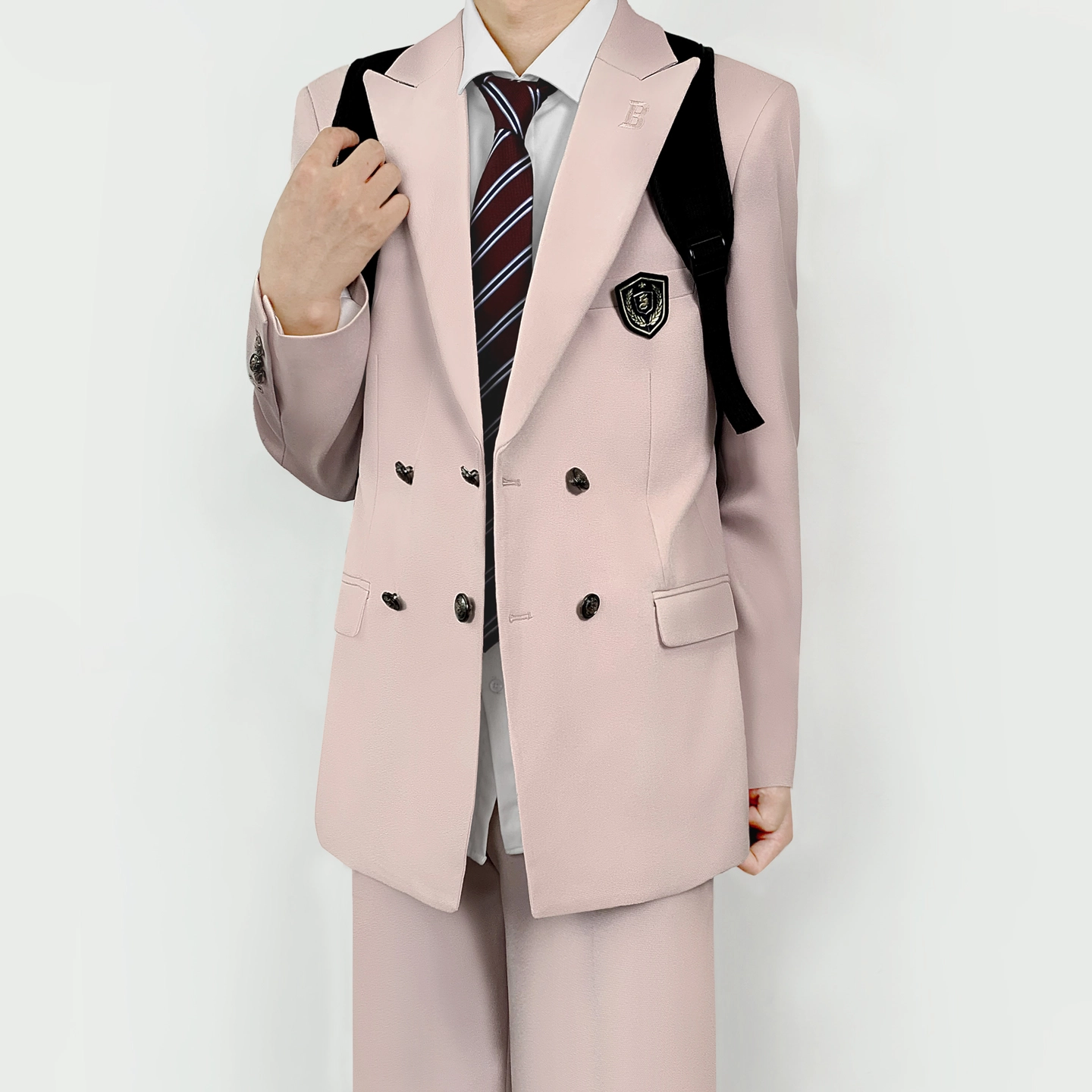 木村叔 学院风双排扣校供感制服西装 男女同款