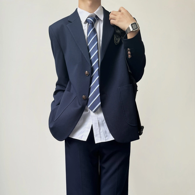 木村叔 斜纹休闲西服高级感青少年外套西装 男款
