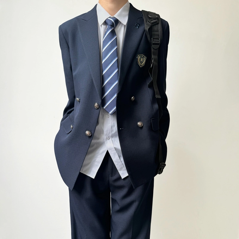 木村叔 刺绣浅薄荷绿初夏季戗驳领宽松型西装 男款