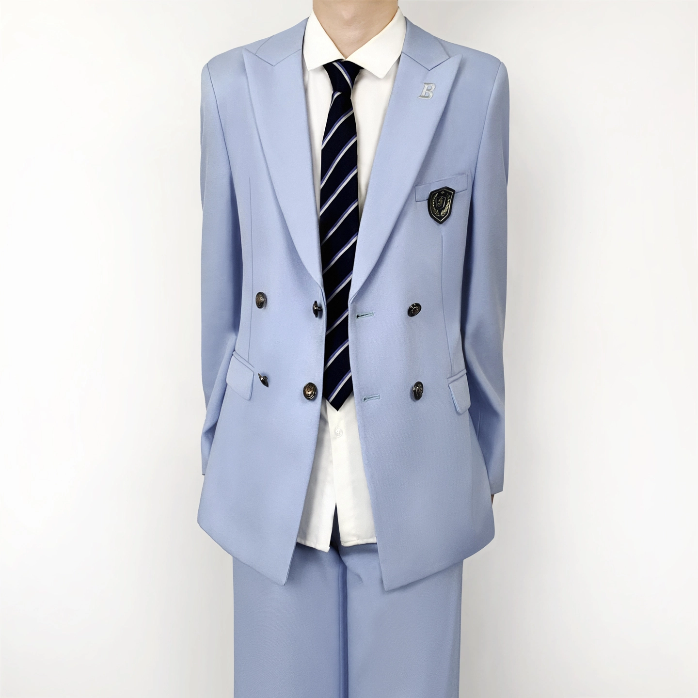 木村叔 学院风双排扣校供感制服西装 男女同款