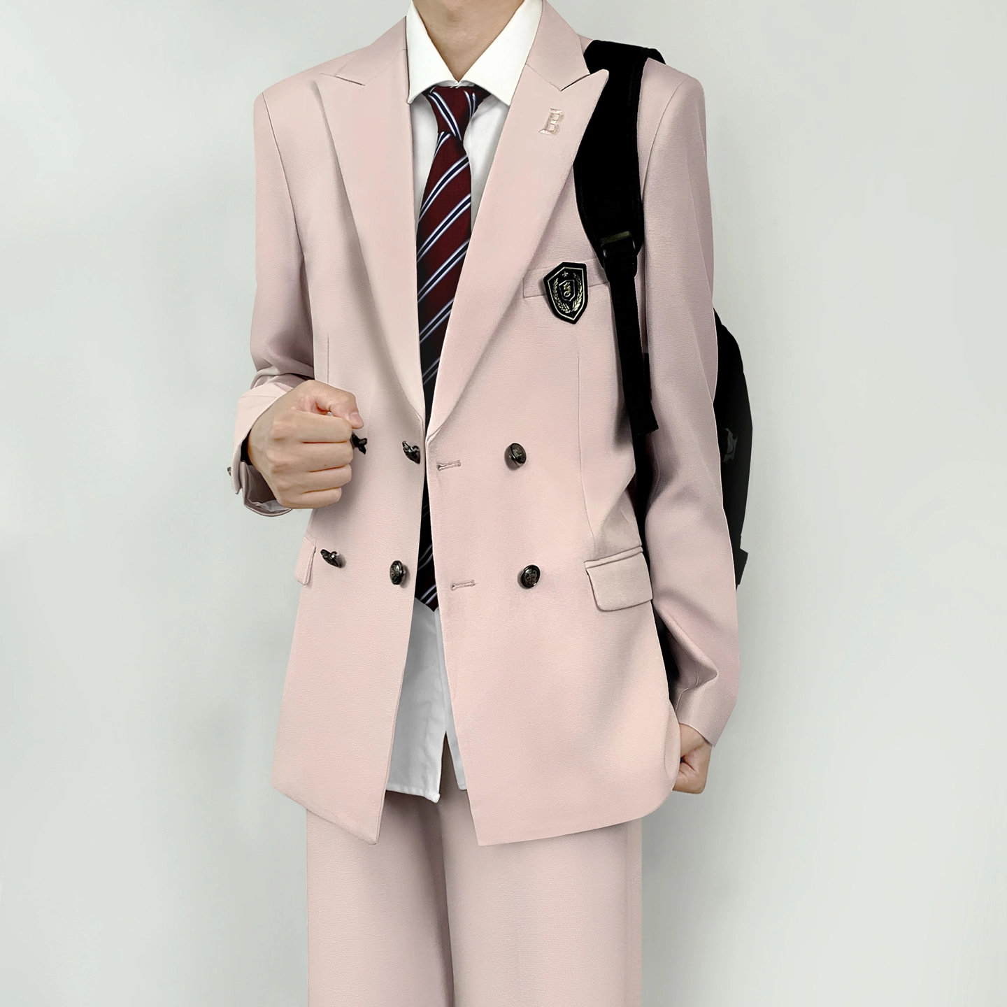 木村叔 学院风双排扣校供感制服西装 男女同款