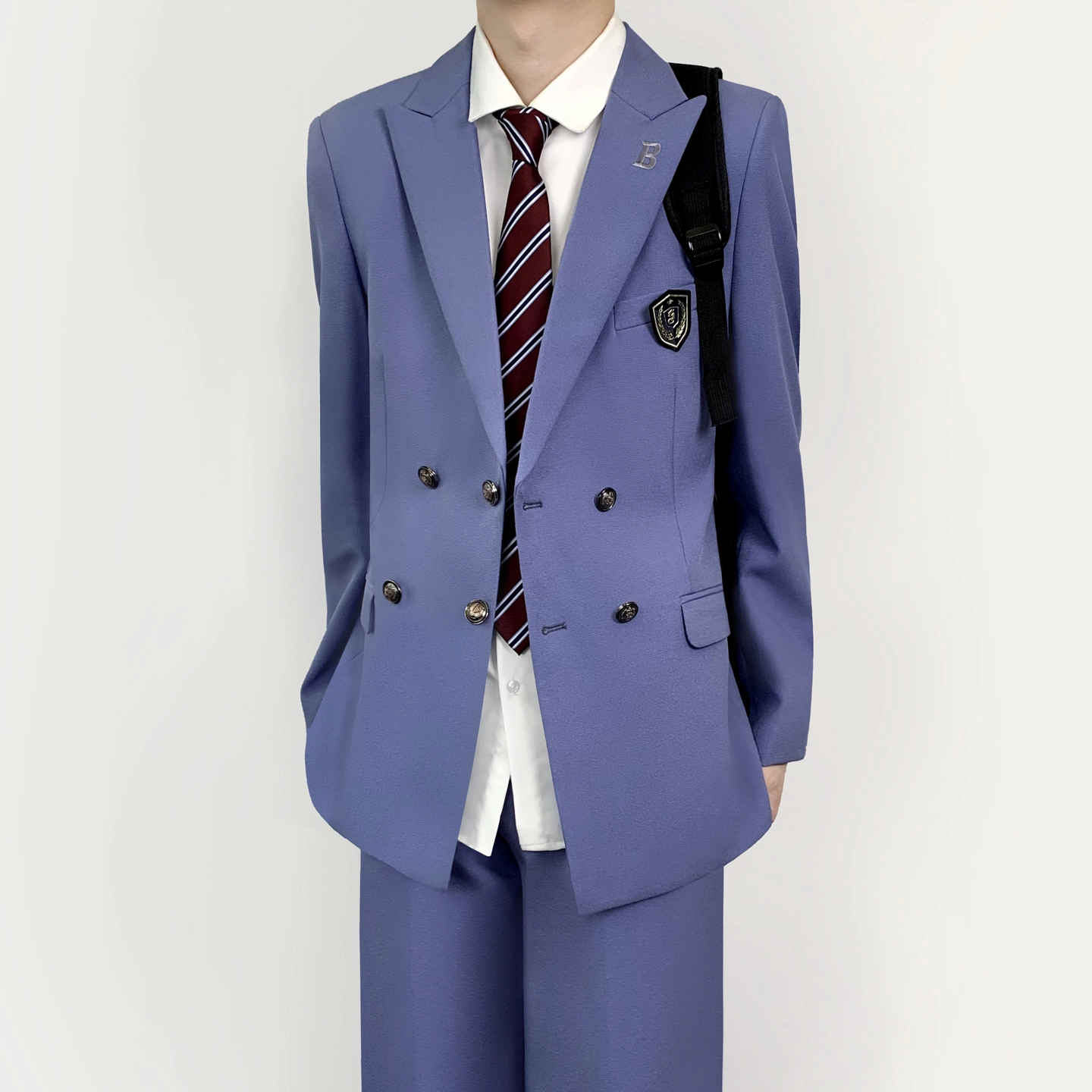 木村叔 学院风双排扣校供感制服西装 男女同款