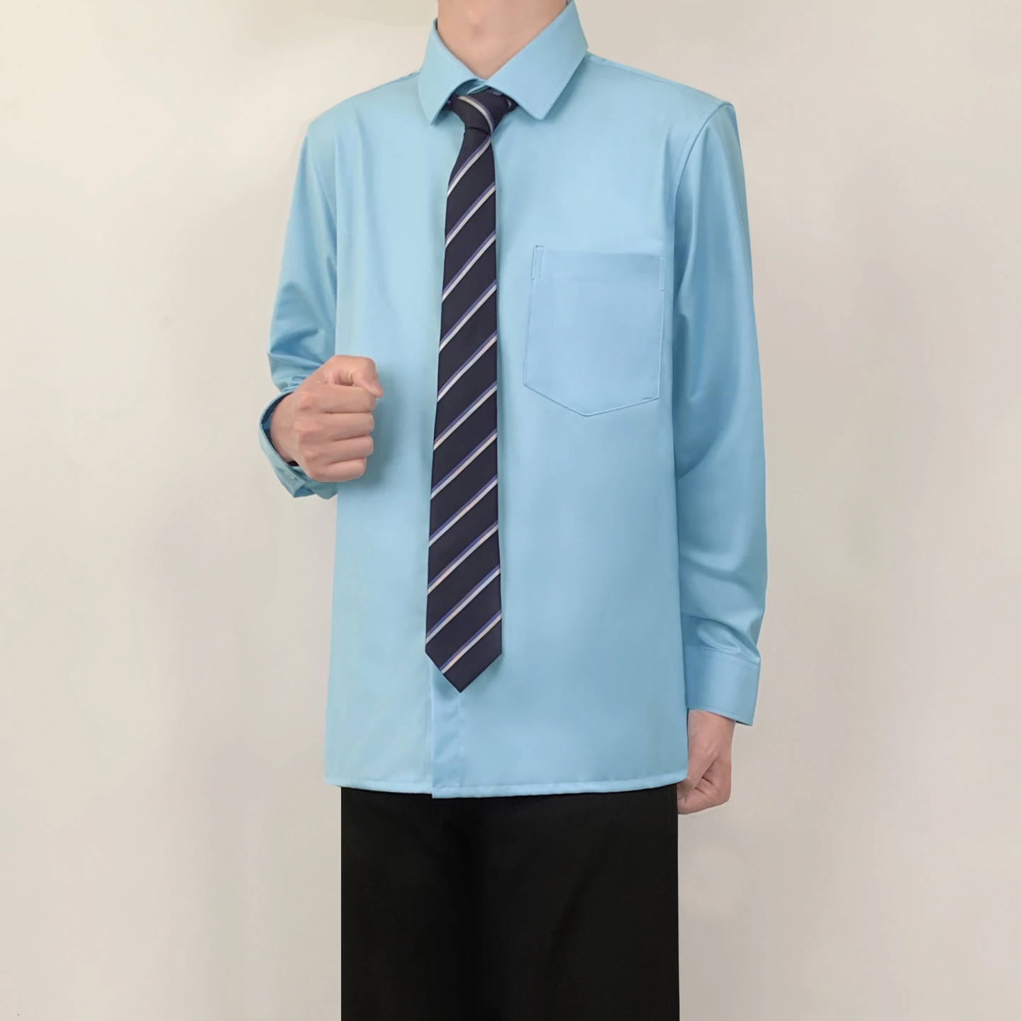 木村叔 制服长袖宽松休闲翻领衬衫 男款