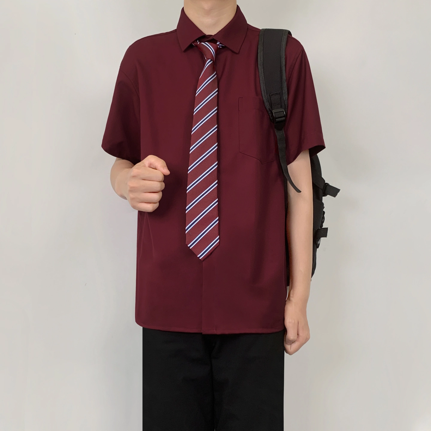 木村叔 简约百搭宽松短袖衬衫 男款