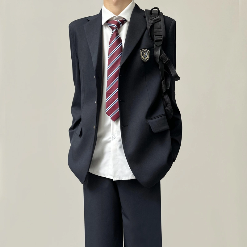 木村叔 凉感透气垂感垫肩纯色西装 男款