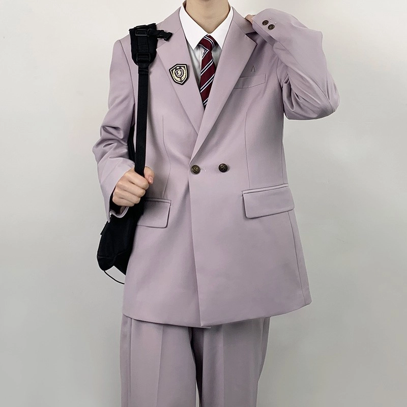 木村叔 单排扣开叉西装西裤制服 男女同款