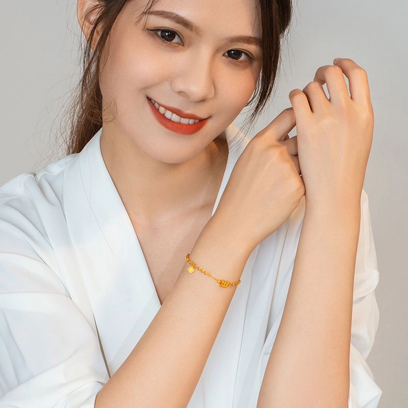 老凤祥 小蛮腰满天星流苏转运珠 转运珠五角星流苏优雅精致灵动 足金 按克计价 手链 女款