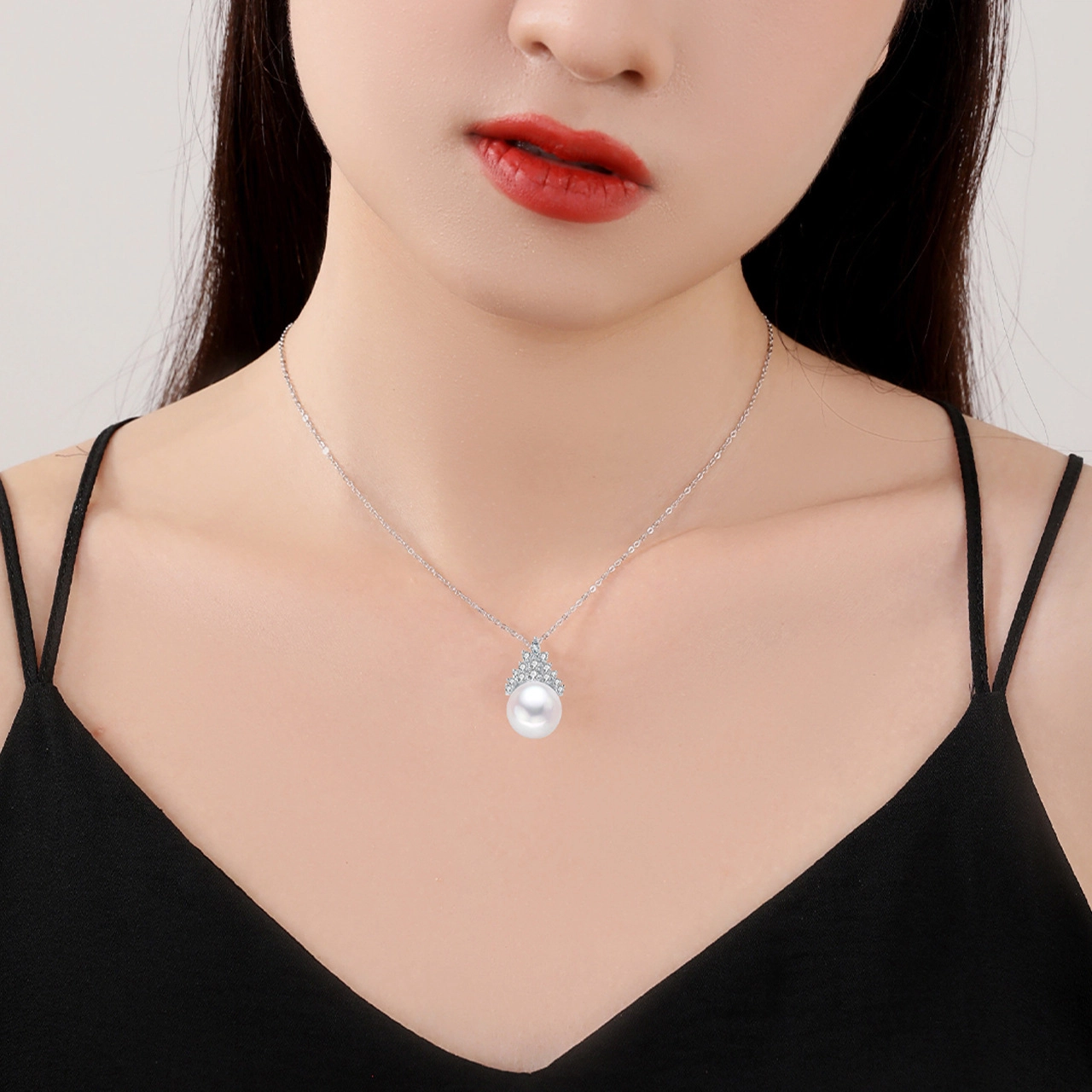 安道子 皇冠小众风 淡水珍珠 项链 女款