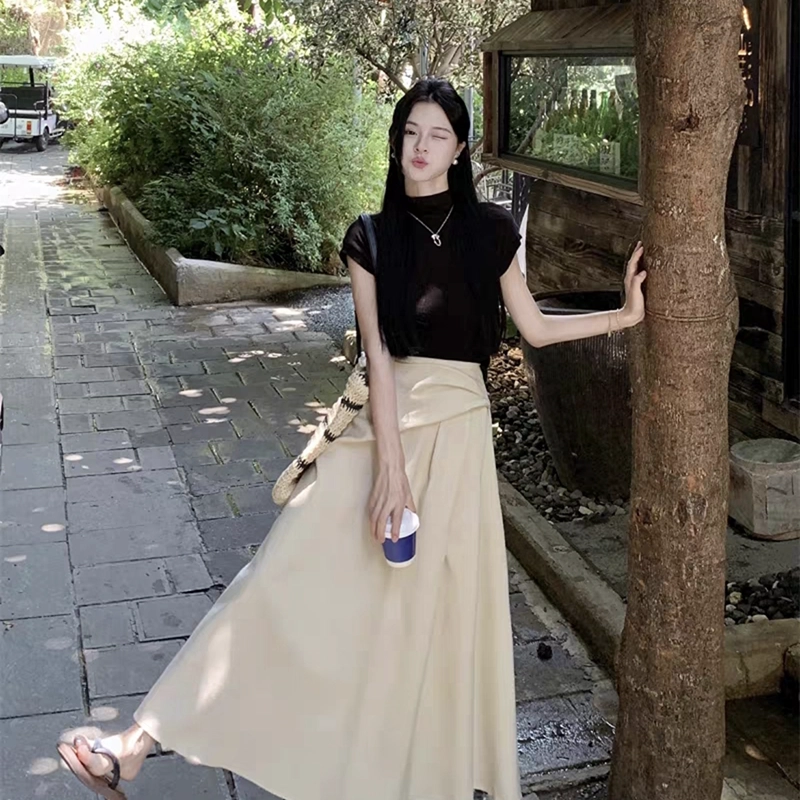 依钗 多风格融合的短袖上衣与半身裙夏季时尚穿搭裙装套装 女款
