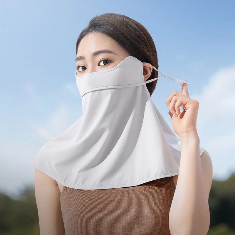匹克 护颈冰丝凉感透气防紫外线护眼角挂耳款 围脖套户外骑行运动专用 锦纶 防晒面罩 女款