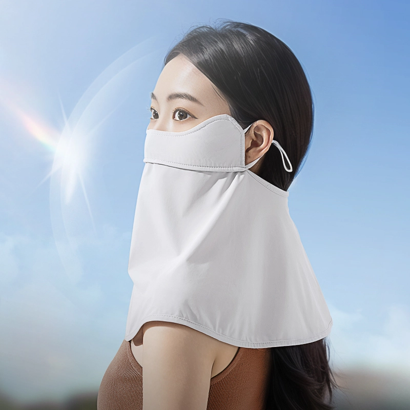 匹克 护颈冰丝凉感透气防紫外线护眼角挂耳款 围脖套户外骑行运动专用 锦纶 防晒面罩 女款