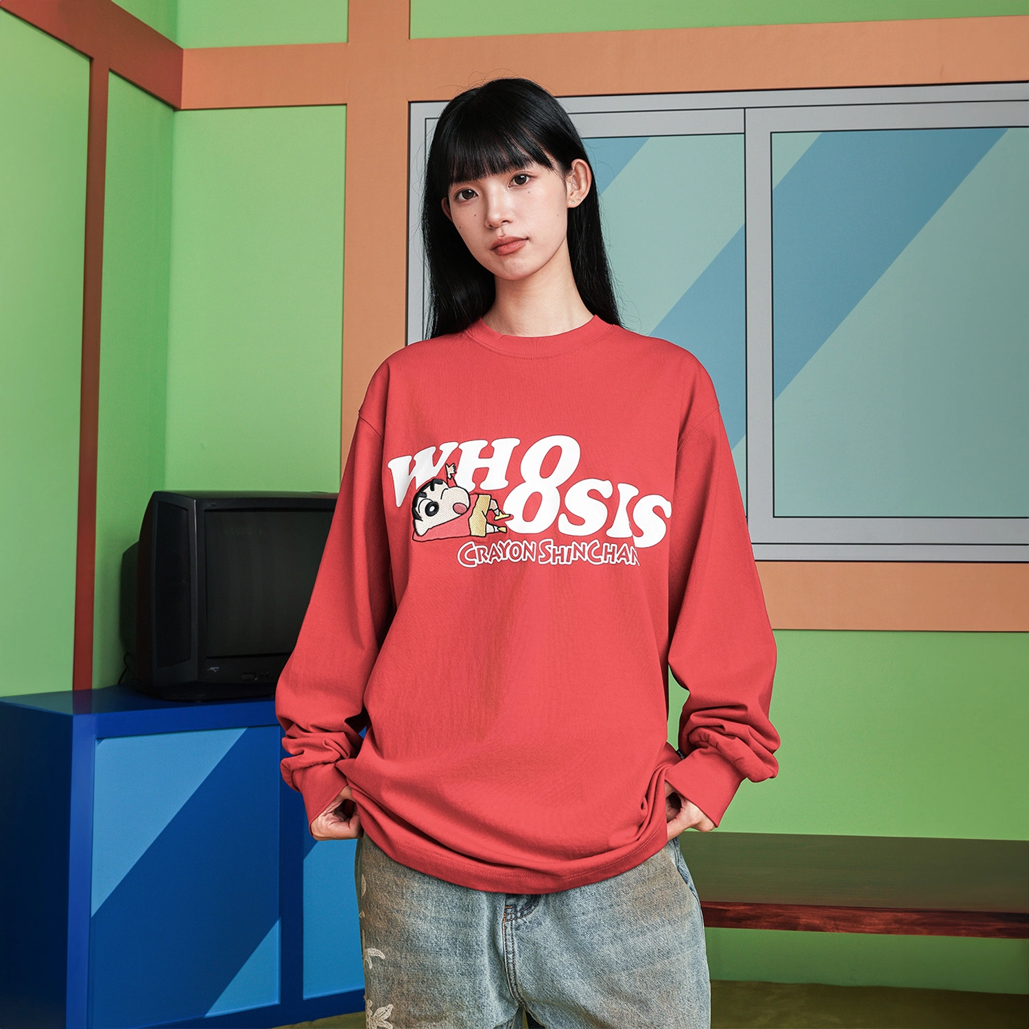 WHOOSIS x Crayon Shinchan WHOOSIS X logoT