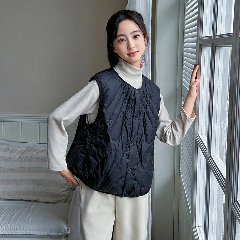 木木屋羽绒服 圆领舒适洋气无袖 青少年