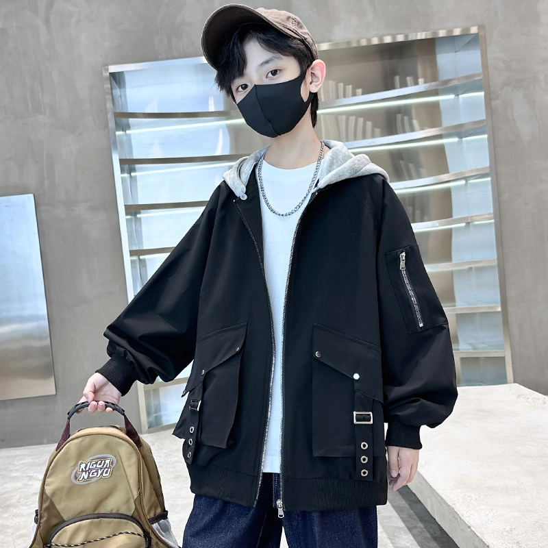 木木屋 舒适连帽拉链夹克外套 青少年