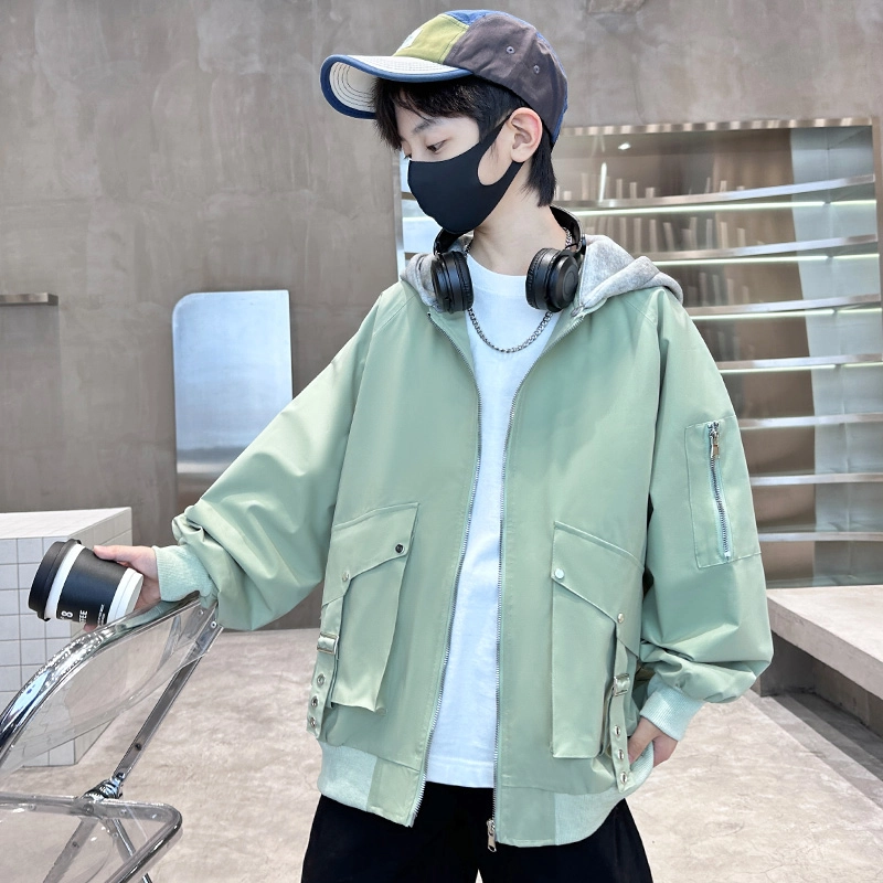 木木屋 舒适连帽拉链夹克外套 青少年