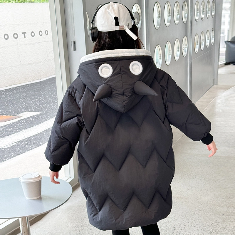 木木屋 连帽洋气休闲纯色长袖羽绒服 青少年
