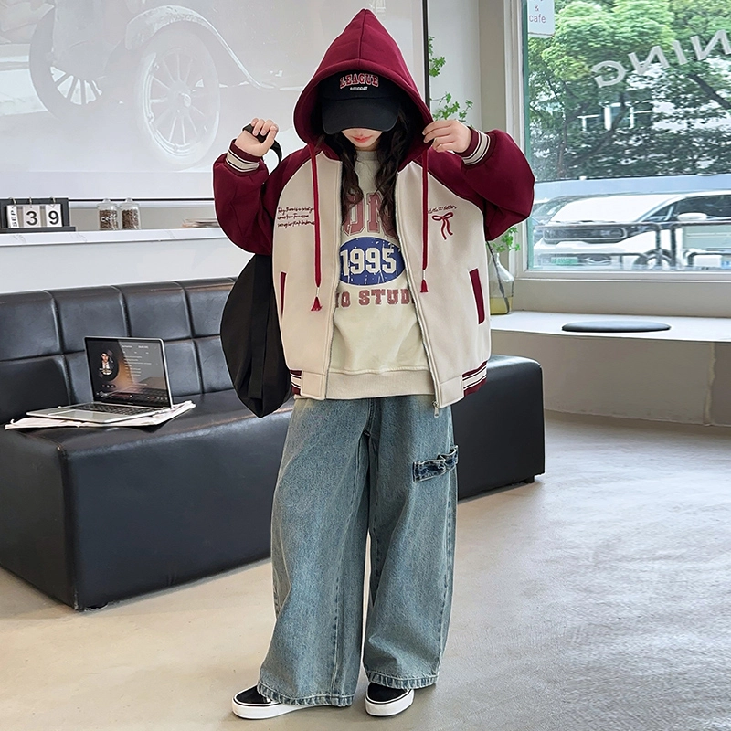 木木屋 舒适连帽亲肤拉链夹克外套 青少年