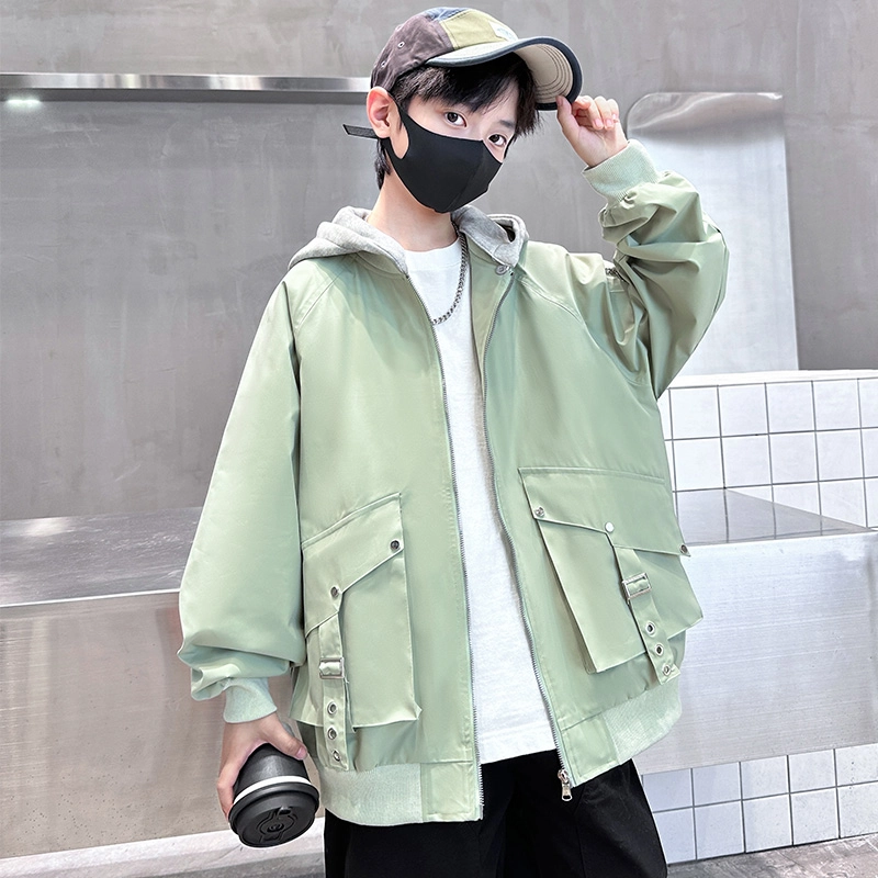 木木屋 舒适连帽拉链夹克外套 青少年