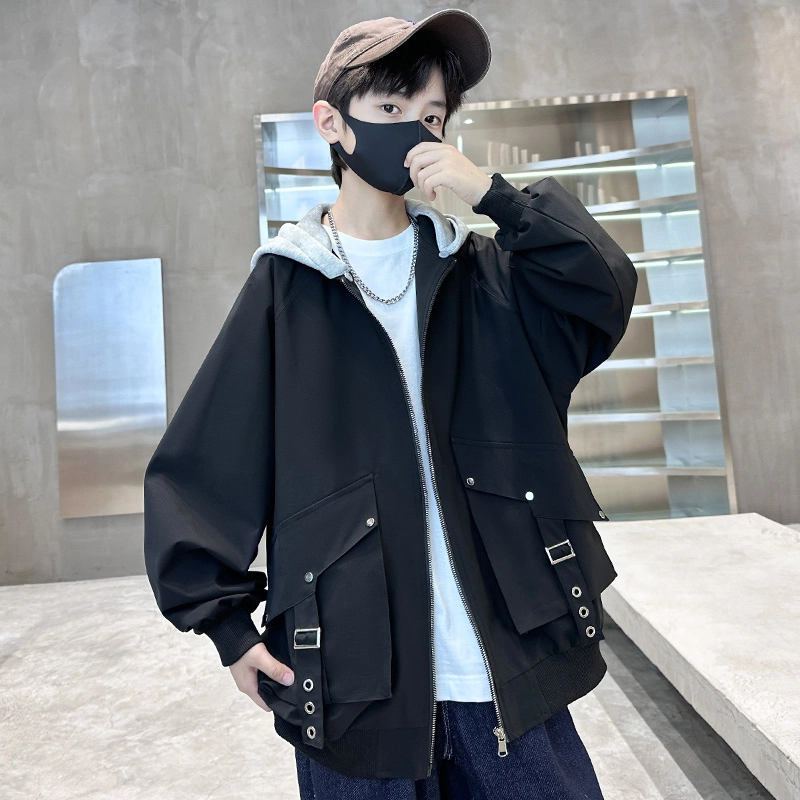 木木屋 舒适连帽拉链夹克外套 青少年