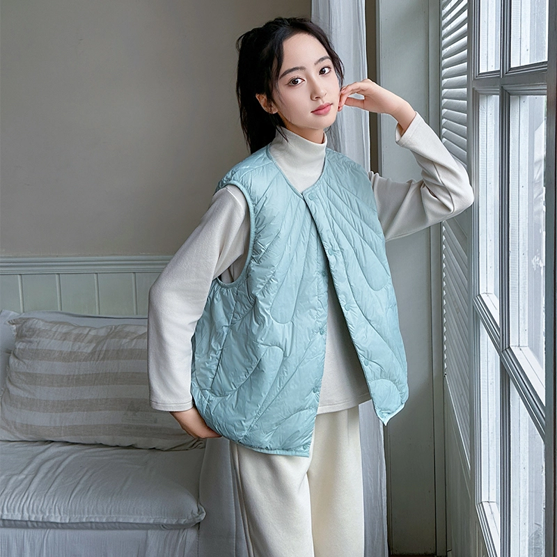 木木屋羽绒服 圆领舒适洋气无袖 青少年