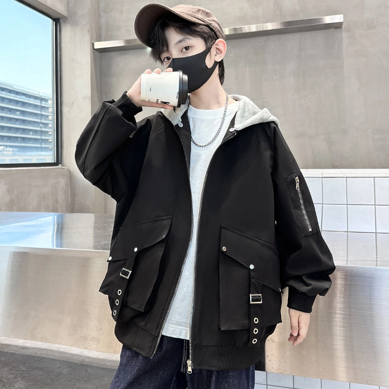 木木屋 舒适连帽拉链夹克外套 青少年