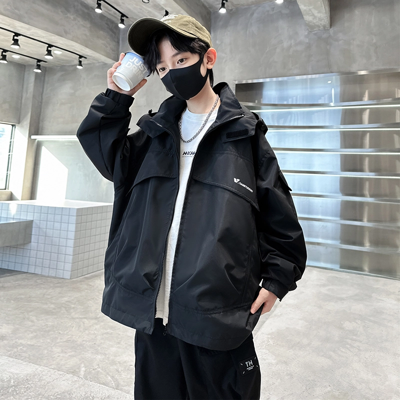 木木屋 亲肤字母舒适柔软轻盈夹克外套青少年