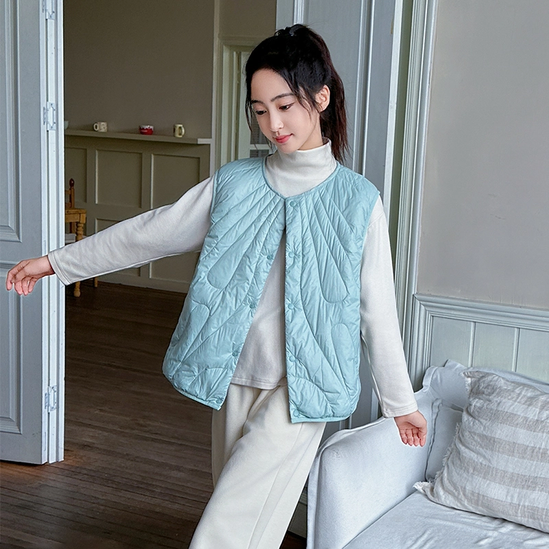 木木屋羽绒服 圆领舒适洋气无袖 青少年