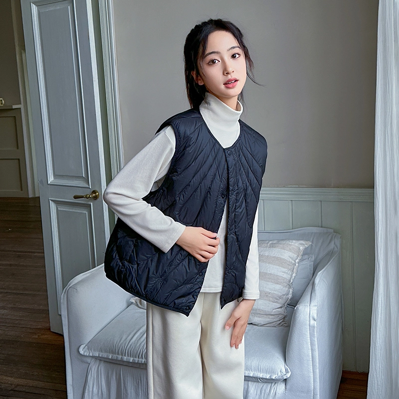 木木屋羽绒服 圆领舒适洋气无袖 青少年