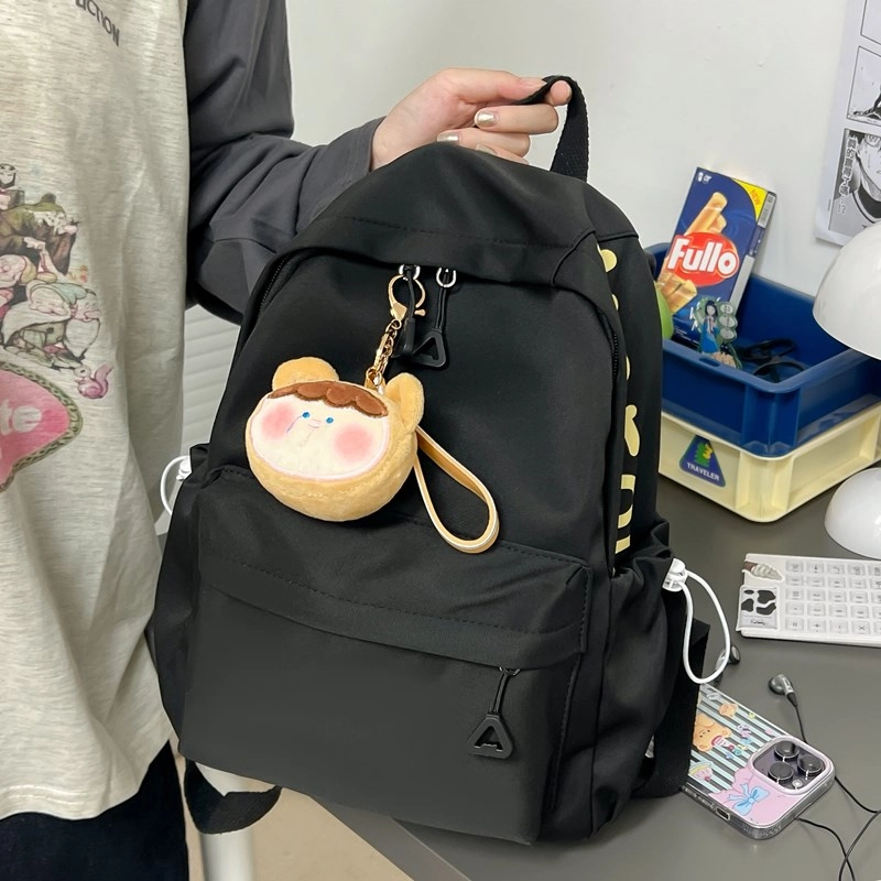 單倉 高颜值可爱搞怪软萌减龄学生休闲逛街通勤 尼龙布 书包背包双肩包 女款 黄色