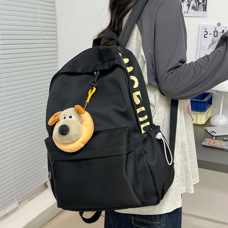 單倉 高颜值可爱搞怪软萌减龄学生休闲逛街通勤 尼龙布 书包背包双肩包 女款 黄色
