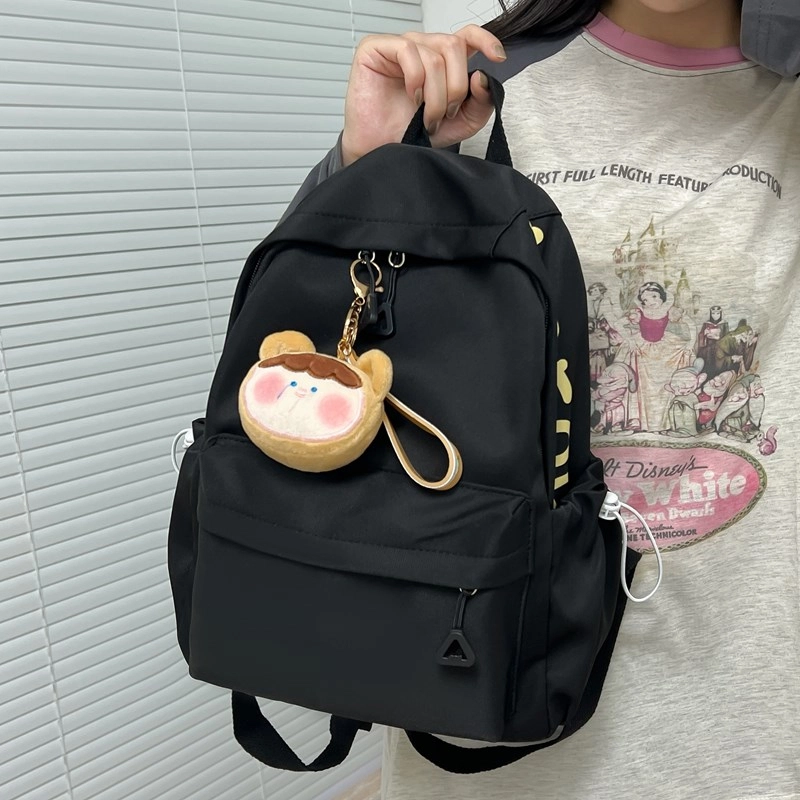 單倉 高颜值可爱搞怪软萌减龄学生休闲逛街通勤 尼龙布 书包背包双肩包 女款 黄色
