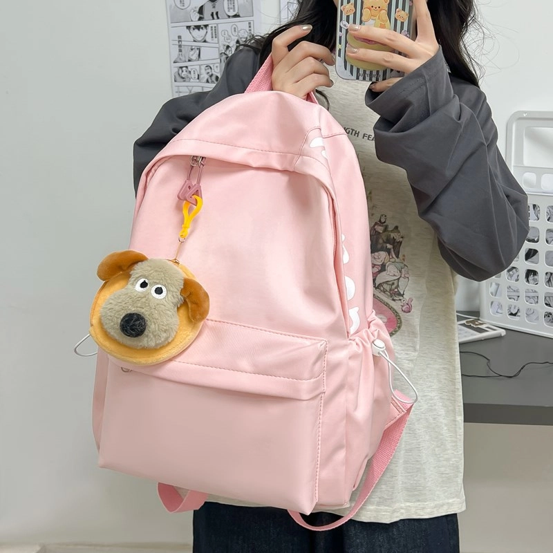 單倉 高颜值可爱搞怪软萌减龄学生休闲逛街通勤 尼龙布 书包背包双肩包 女款 黄色