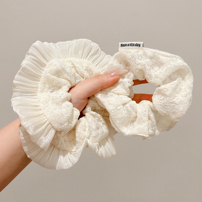水中玉 仙气褶皱大肠发圈肥肠扎头发饰丸子头发绳头饰 布艺 头绳 女款