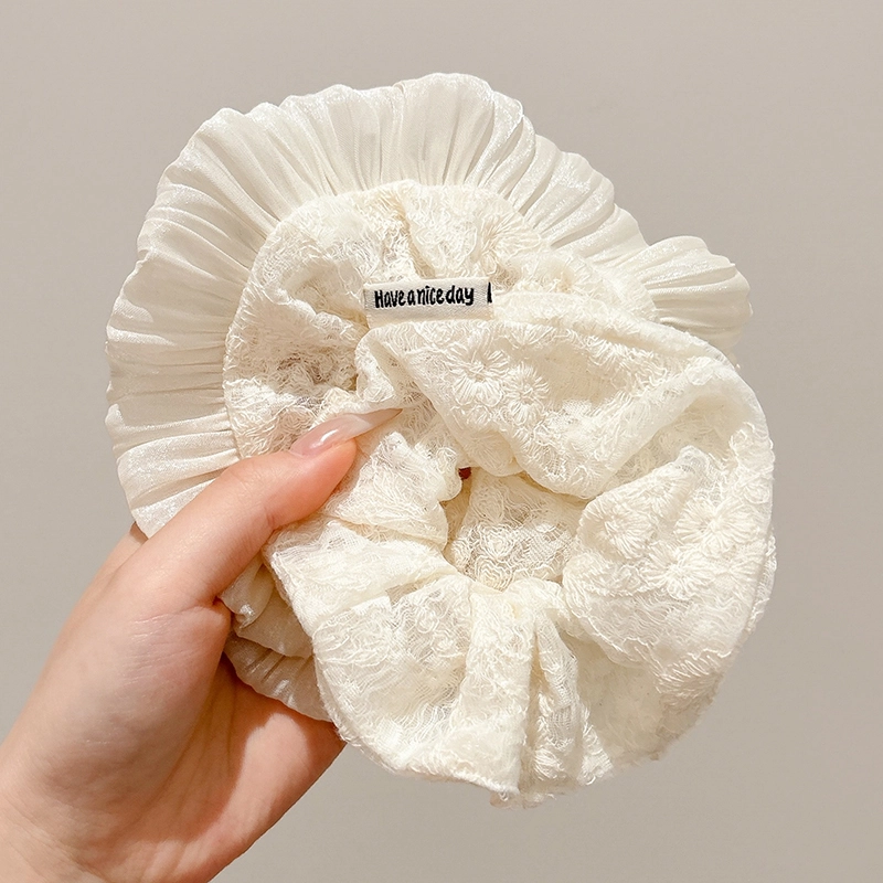 水中玉 仙气褶皱大肠发圈肥肠扎头发饰丸子头发绳头饰 布艺 头绳 女款