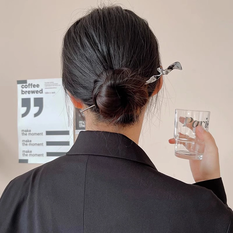 水中玉 冷淡风银色 女新中式古风 发簪 女款