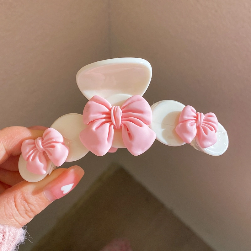 水中玉 粉色系抓夹头饰森系仙美鲨鱼夹发卡盘发后脑勺卡子头饰发抓 发夹 女款
