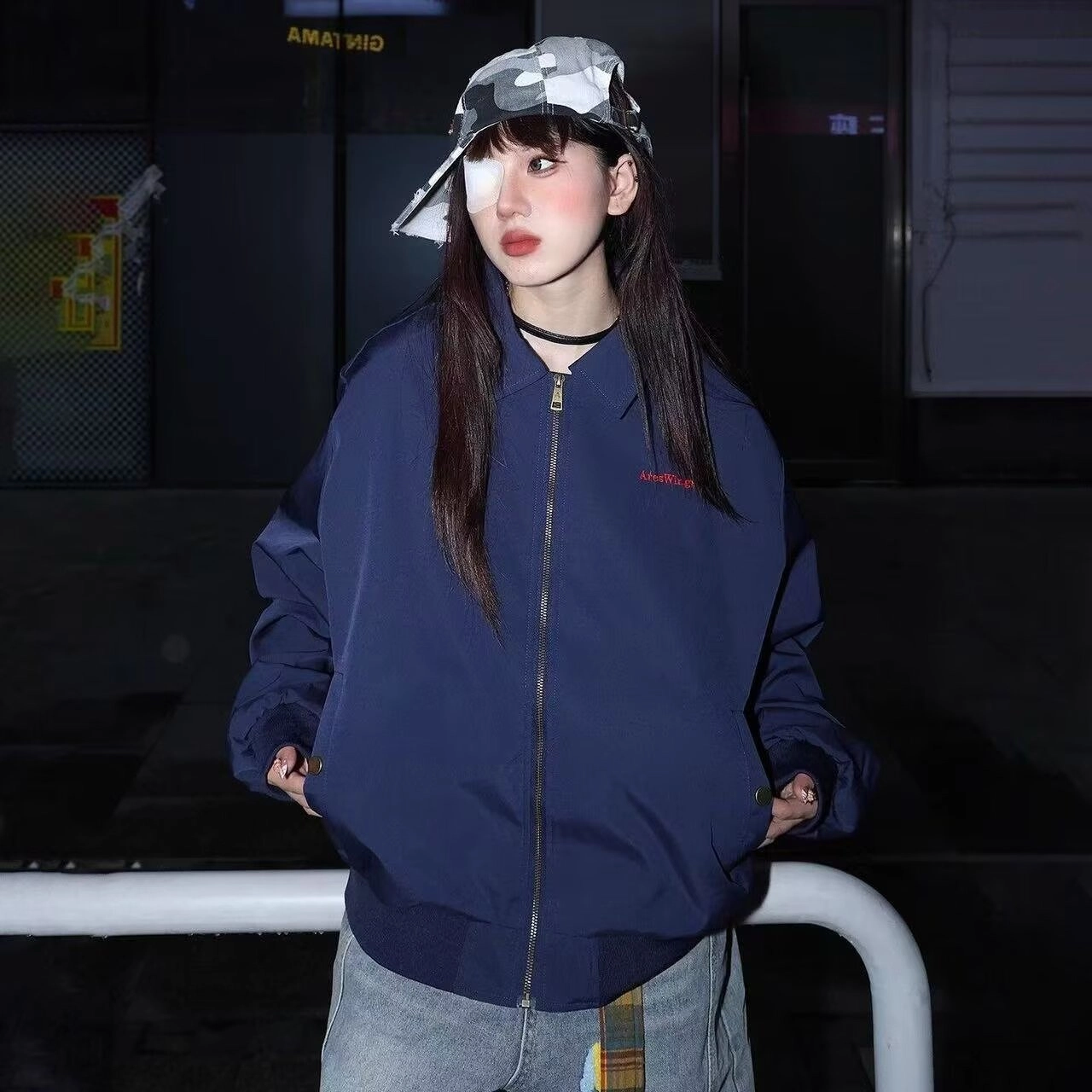 悍戈 美式潮流百搭原宿风复古印花飞行棒球外套夹克 男款