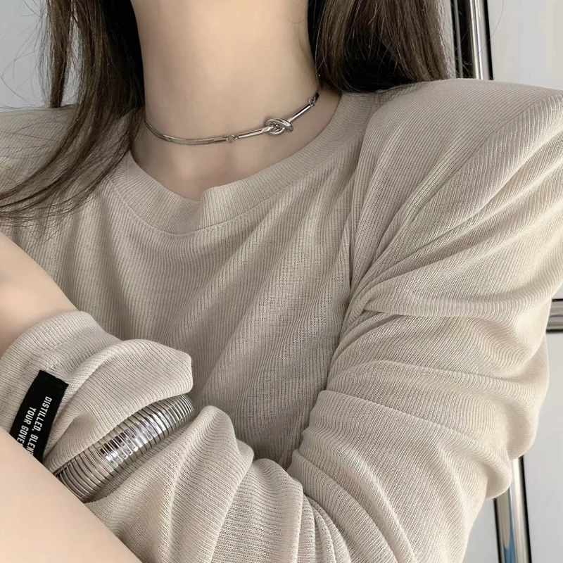 芊淑歆 简约设计独特轻奢小众个性时尚精致高级感百搭潮流感风格 钛钢 项链 女款