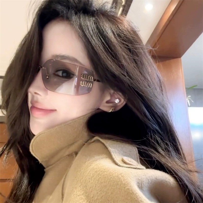 栖花漫语 甜酷无框个性墨镜凹造型 金属 方形 太阳眼镜 男女同款情侣款