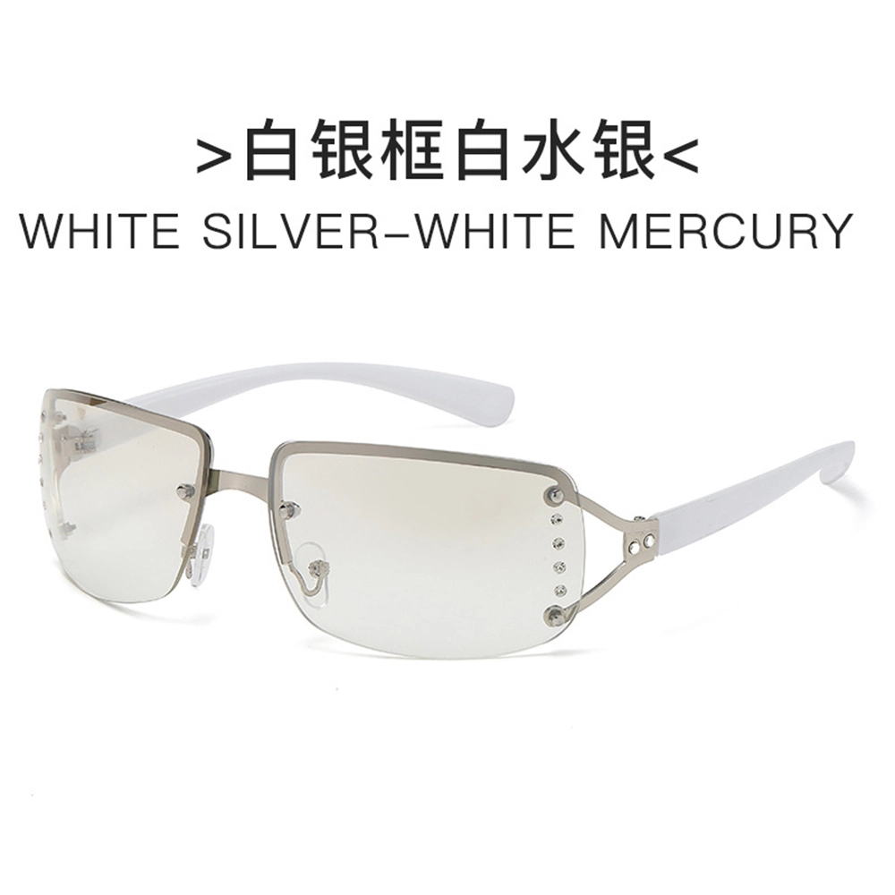 栖花漫语 潮流甜酷复古时尚个性墨镜 金属 方形 太阳眼镜 女款