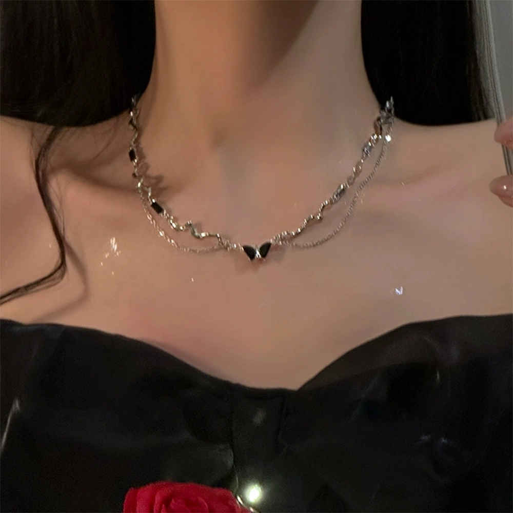 栖花漫语 蝴蝶锁骨链 高级设计轻奢小众#好运 合金 项链 男女同款情侣款
