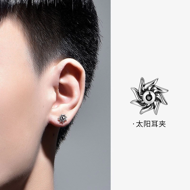 【无耳洞专属】 零界 痞帅时尚磁吸气质精致高级韩版磁力耳饰个性设计 合金 耳夹 男款