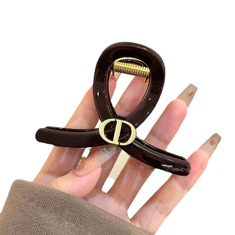 零界 大号复古金标鲨鱼夹抓夹高级感后脑勺显发量 亚克力 发夹 女款