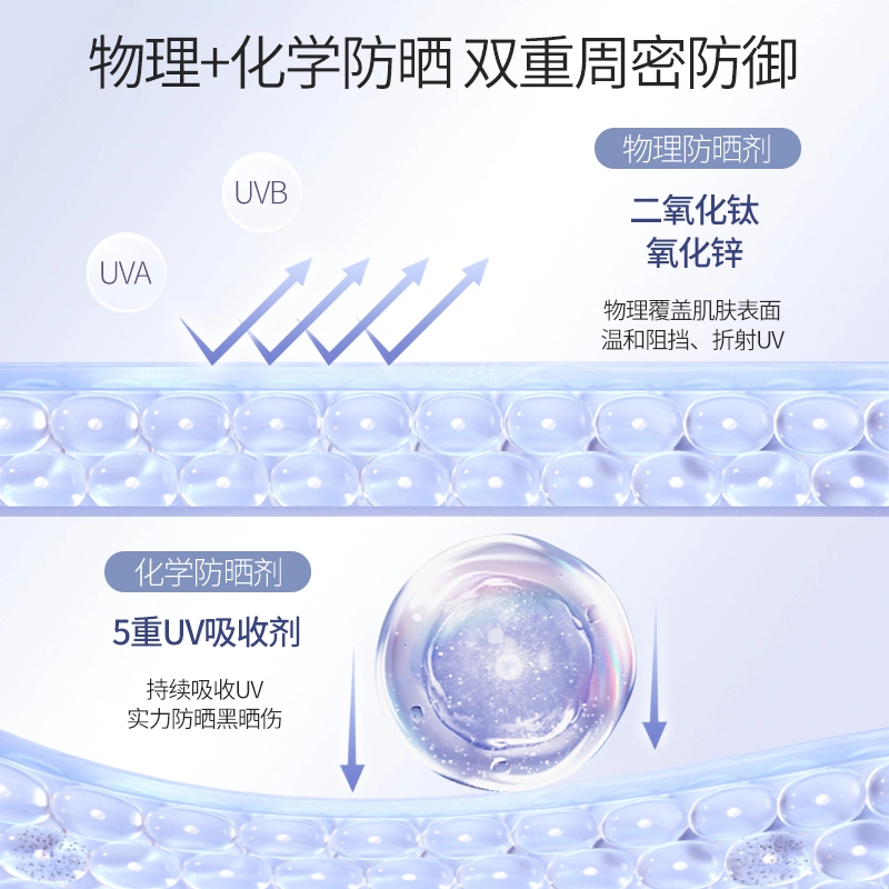 雪完美 美白防晒霜 持久提亮美白防水防汗防紫外线