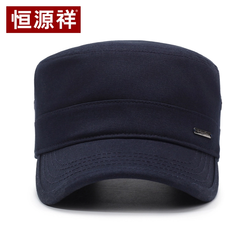 恒源祥 帽子户外休闲运动小金属标平顶帽 棉 鸭舌帽 男款
