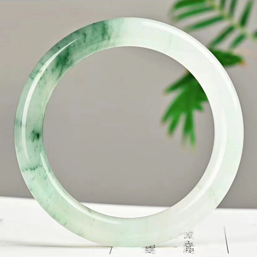 静范 碎冰蓝复古贵妃招财国潮古风汉服旗袍冷淡风温婉水润显白素雅气质 琉璃 手镯 女款