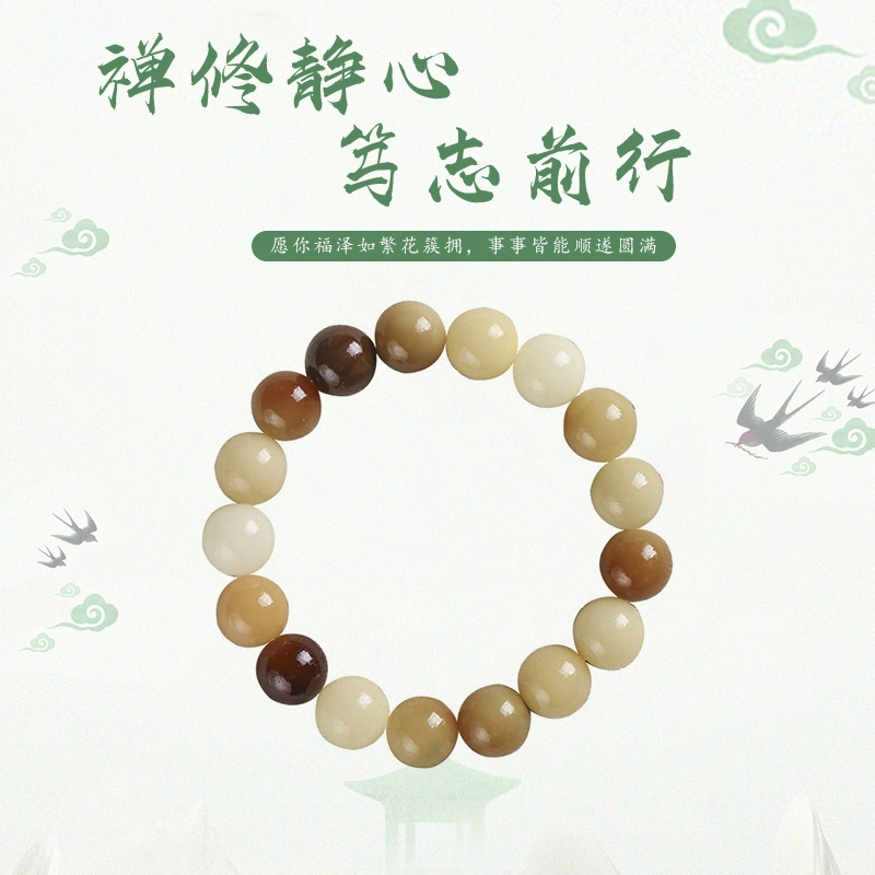 静范 新中式国潮复古民族风焦糖多宝色文艺古风盘玩珠串 吉祥如意福气满满 轻奢高级感设计 日常百搭#好运 菩提根 手串 男女同款情侣款