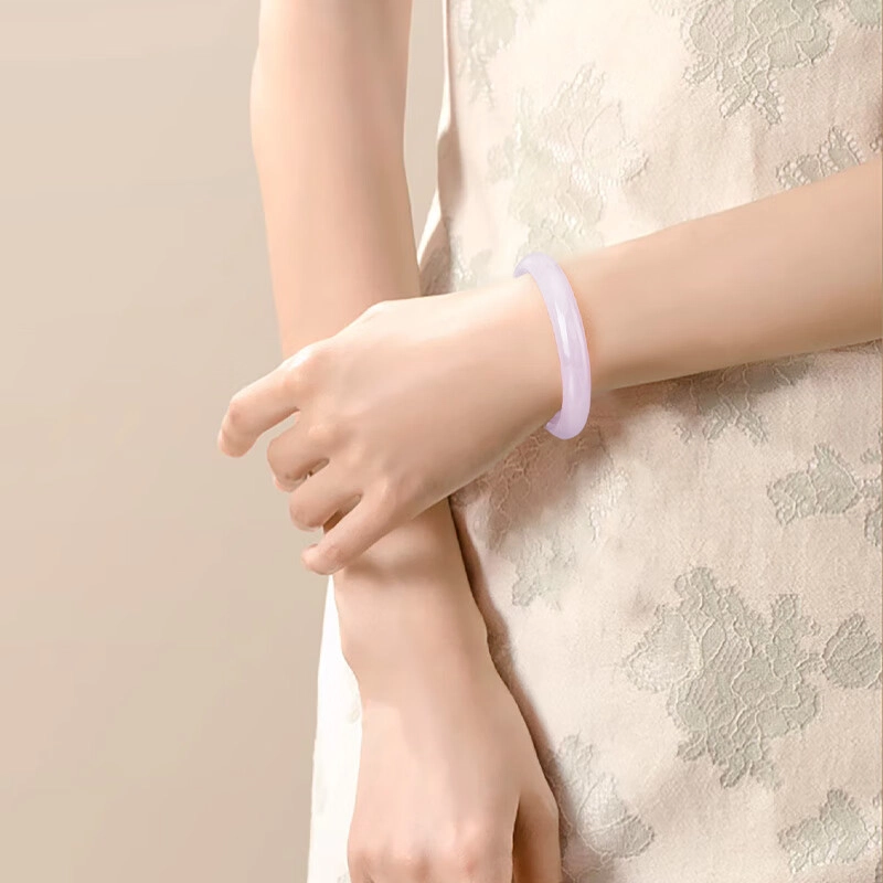 静范 紫罗兰 薰衣草镯 甜美浪漫芋泥波波少女 精致繁花似锦可爱小猫套装 水润汉服旗袍日常通勤 温柔优雅高级告白#好运 琉璃 手镯 女款
